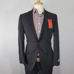 Perry Ellis Portfolio Men's Sport‎ Coat Blazer Two Button Black Stretch 36R NEW